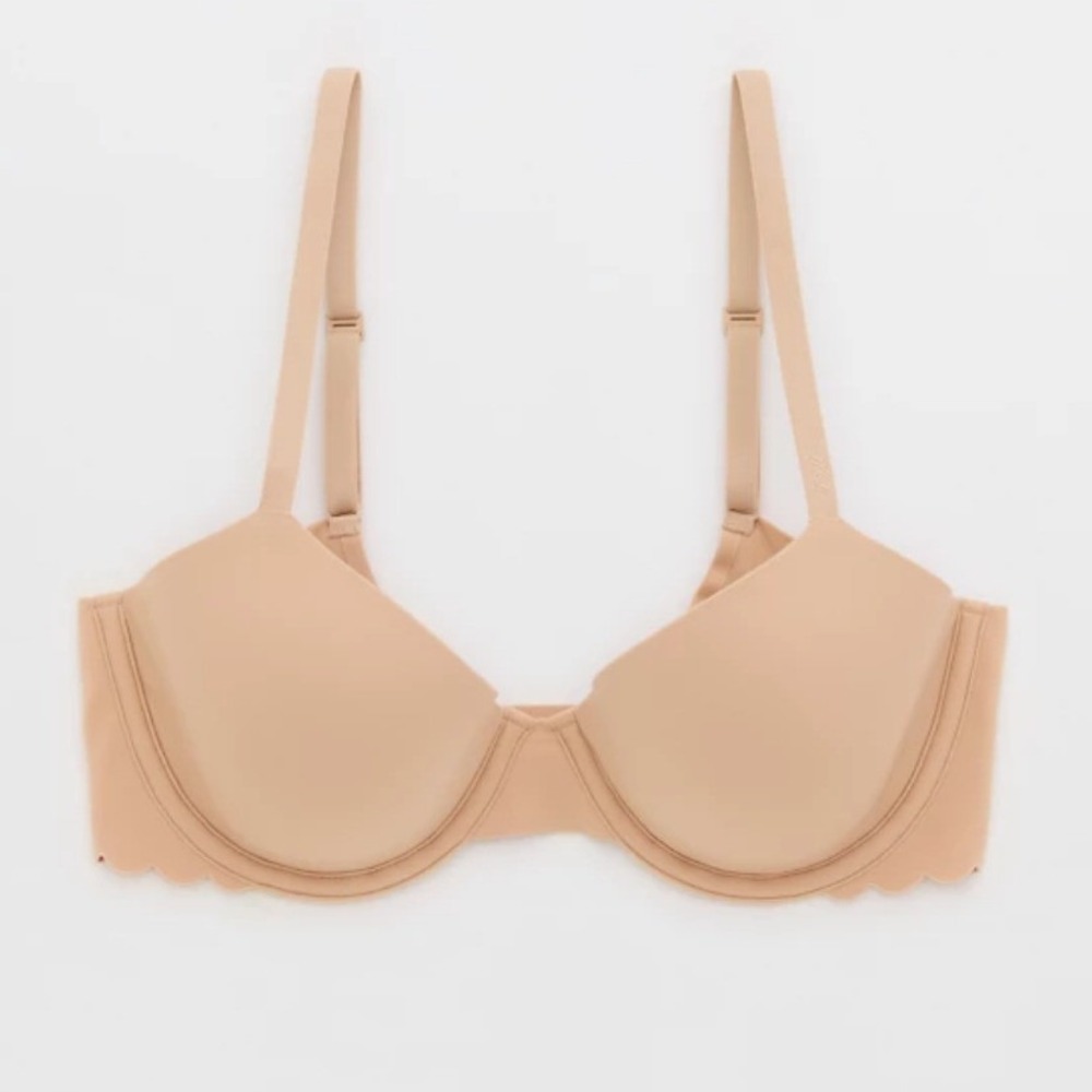 Aerie Smoothez Demi Lightly‎ Lined Bra Nude (Size 36D)
